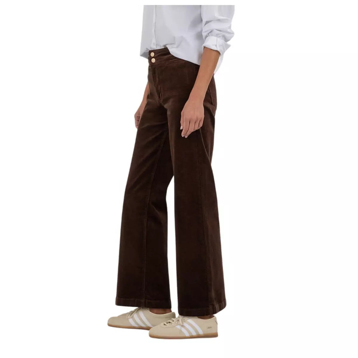 Meg Welt Pocket Wide Leg Corduroy Pants