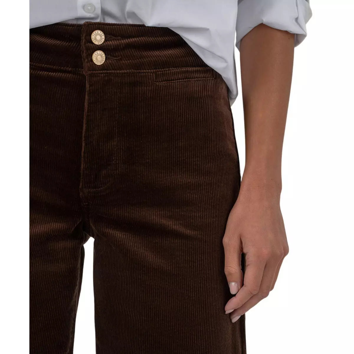 Meg Welt Pocket Wide Leg Corduroy Pants
