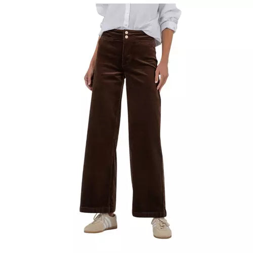 Meg Welt Pocket Wide Leg Corduroy Pants