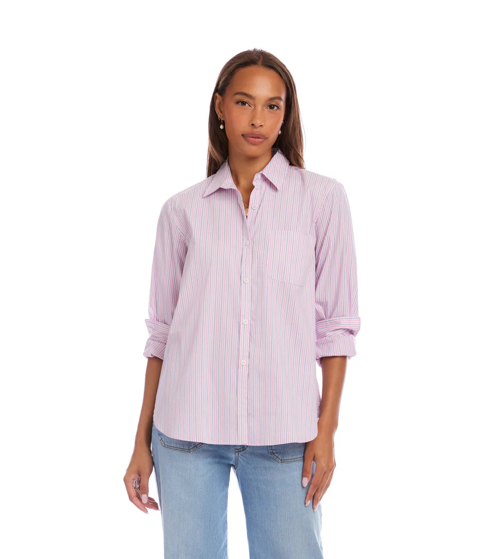 Striped Button Up Blouse