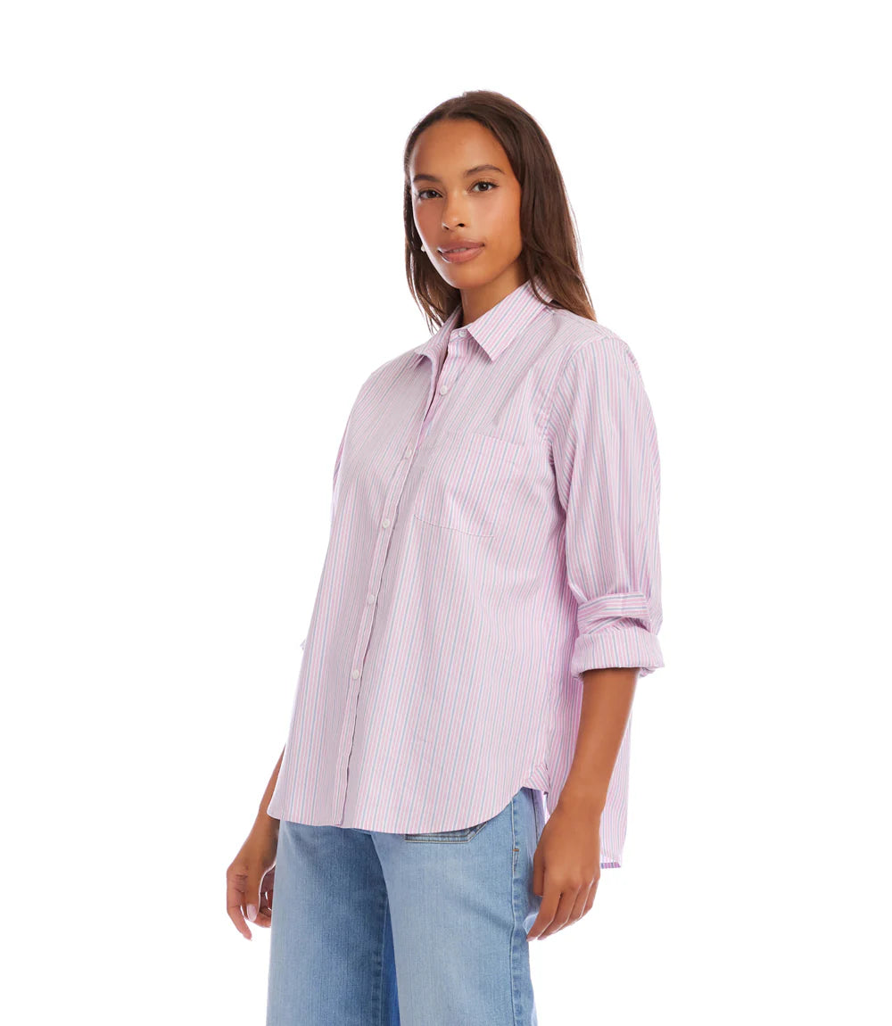 Striped Button Up Blouse