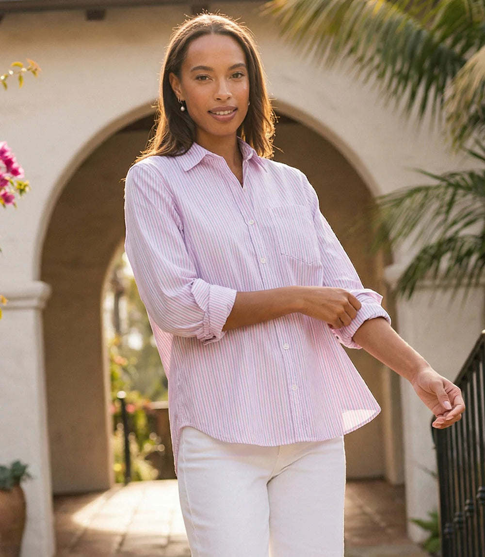 Striped Button Up Blouse