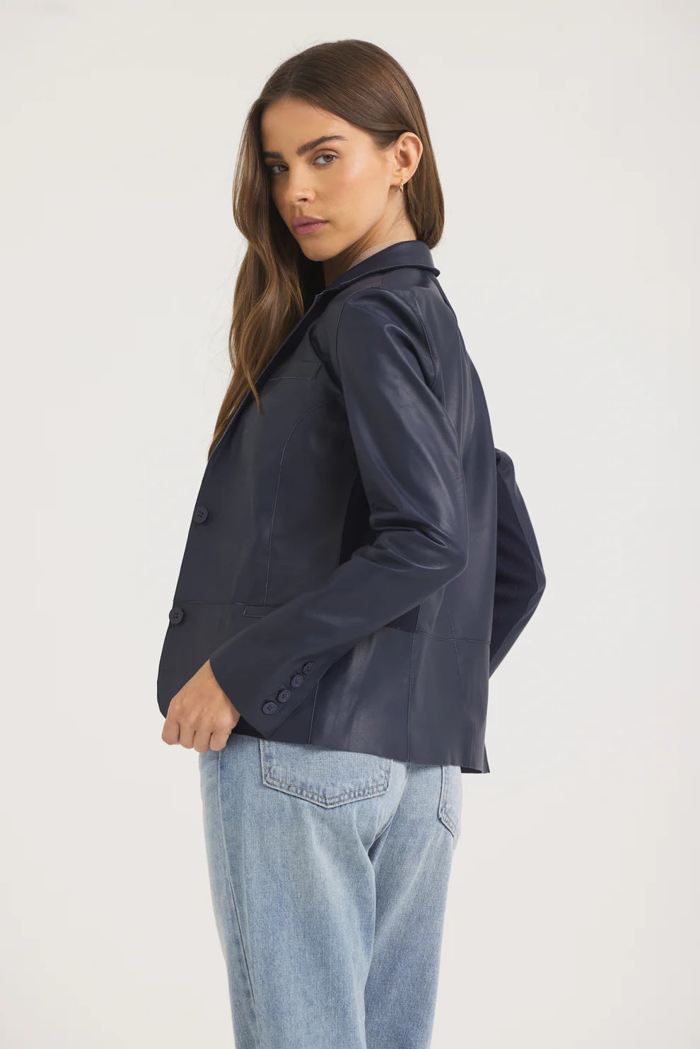 Allison Burnished Leather Jacket