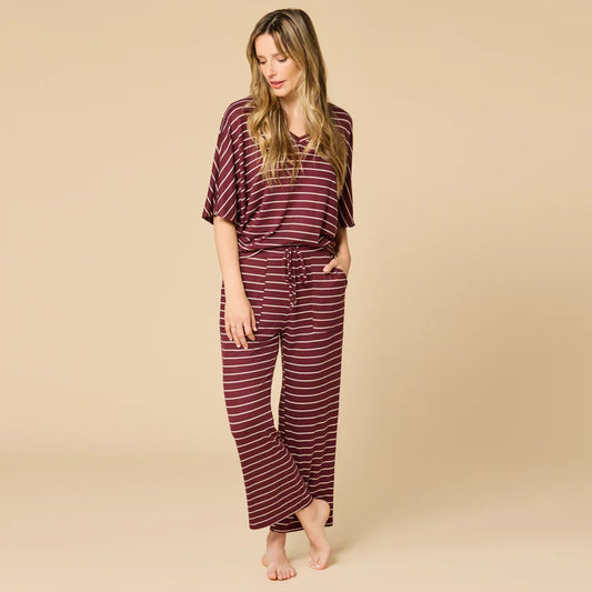 Dream Jersey Relaxed V-Neck with Capri Lounge Set