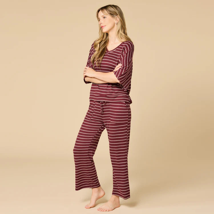 Dream Jersey Relaxed V-Neck with Capri Lounge Set