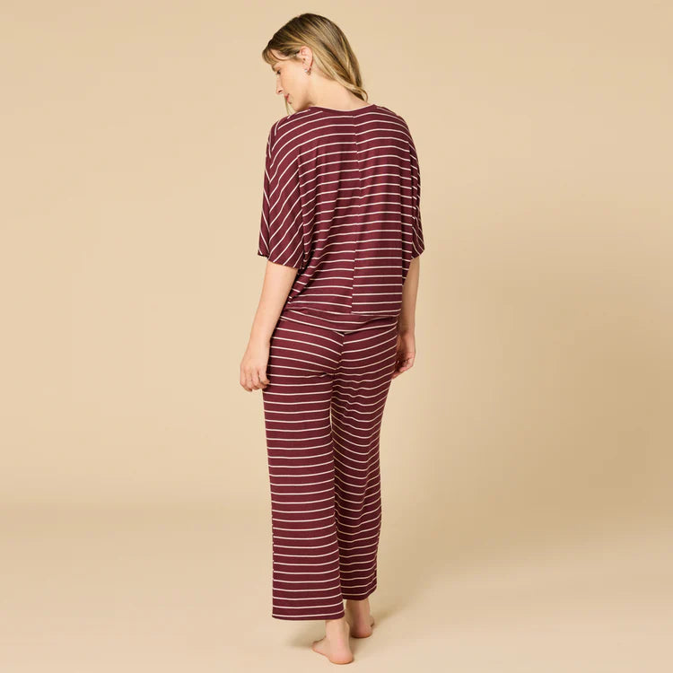 Dream Jersey Relaxed V-Neck with Capri Lounge Set