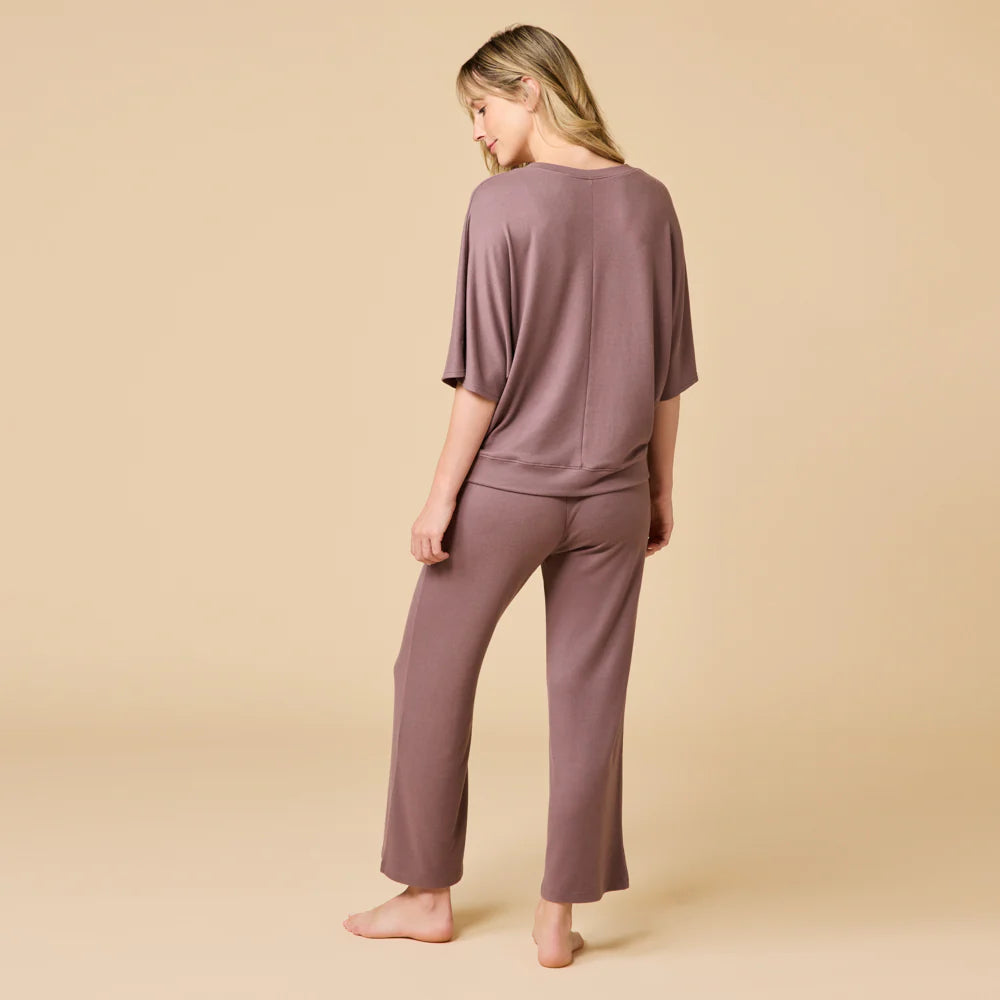 Dream Jersey Relaxed V-Neck with Capri Lounge Set