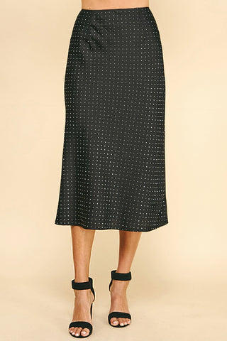 Rhinestone Midi Skirt