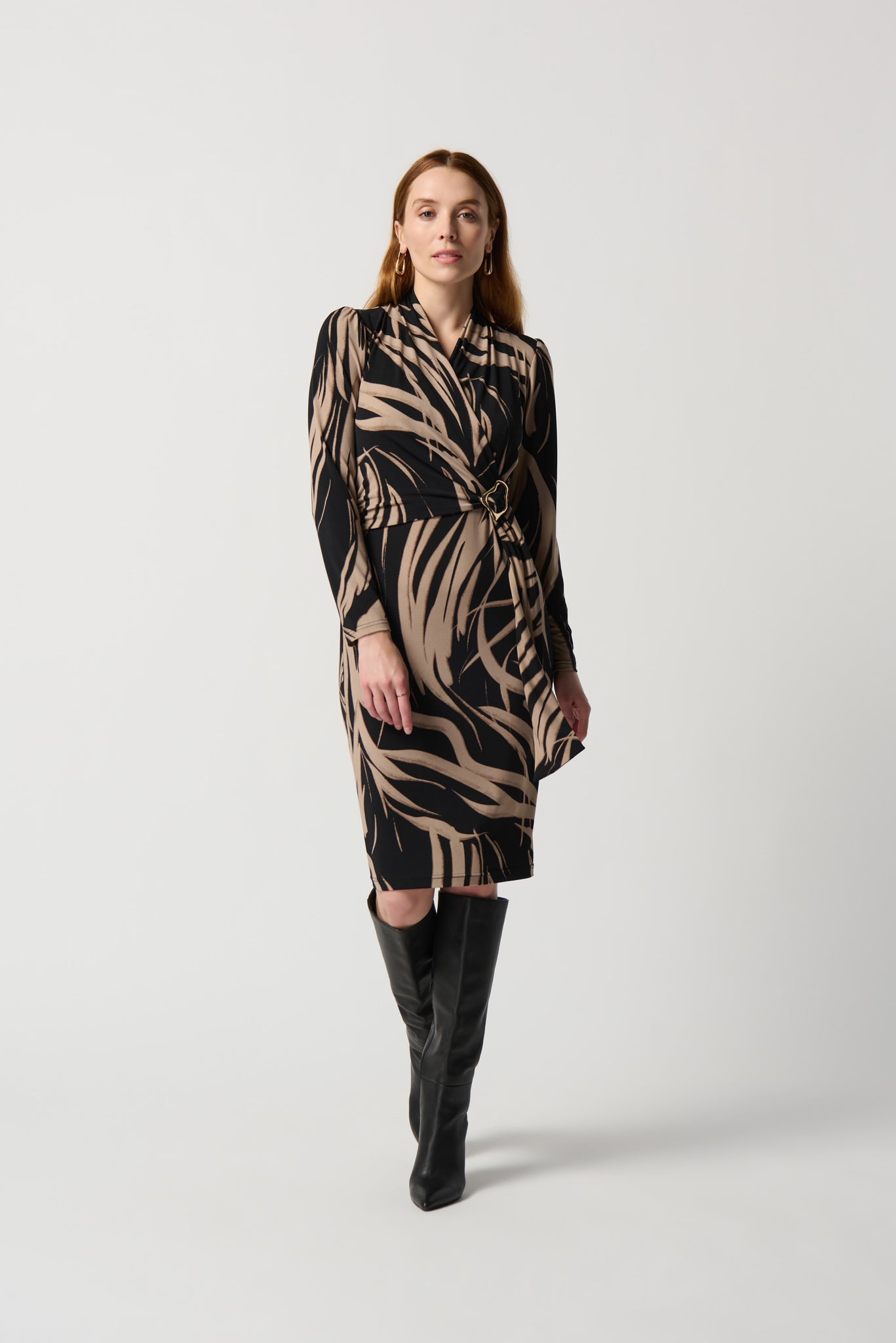 Abstract Print Sheath Dress