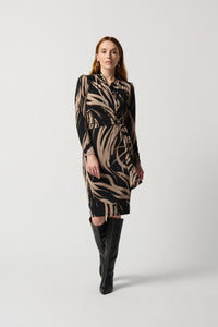Abstract Print Sheath Dress