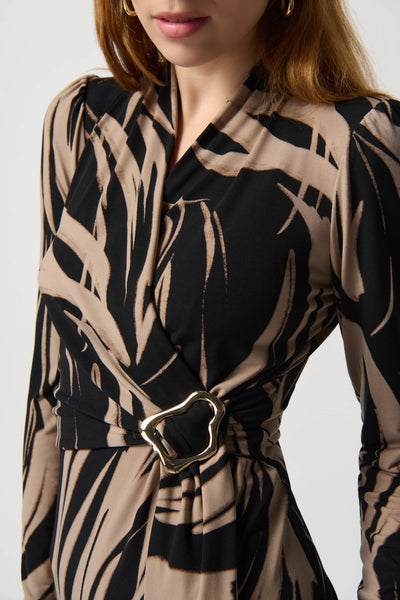 Abstract Print Sheath Dress