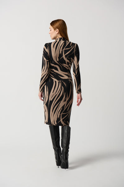 Abstract Print Sheath Dress