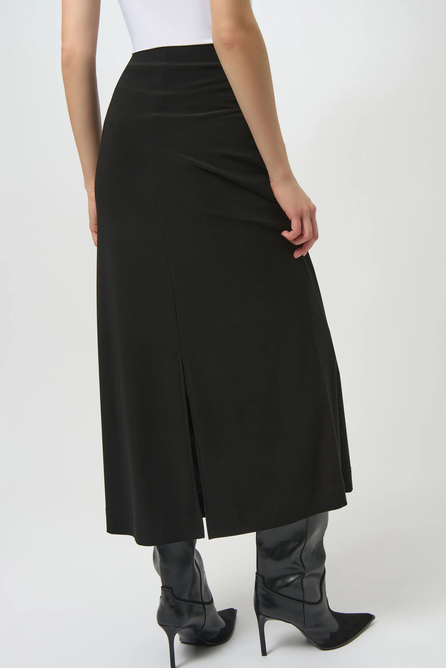 Silky Knit Pull On Maxi Skirt