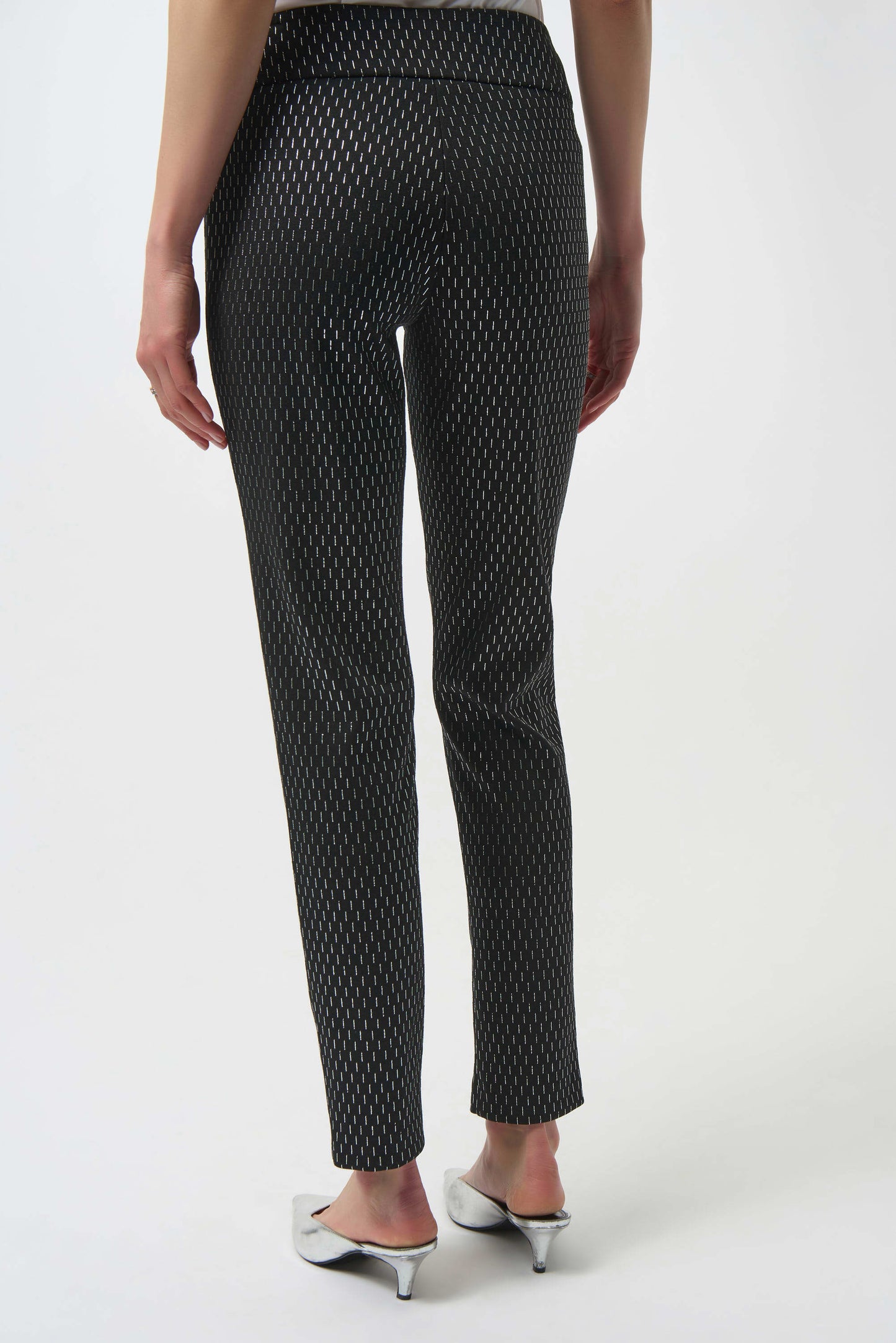 Foiled Knit Slim Pants