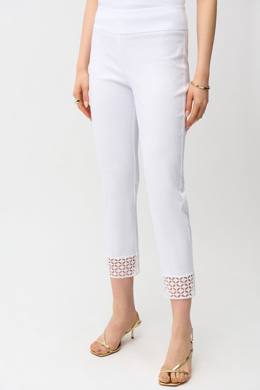 Millennium Crop Pants with Guipure Detail