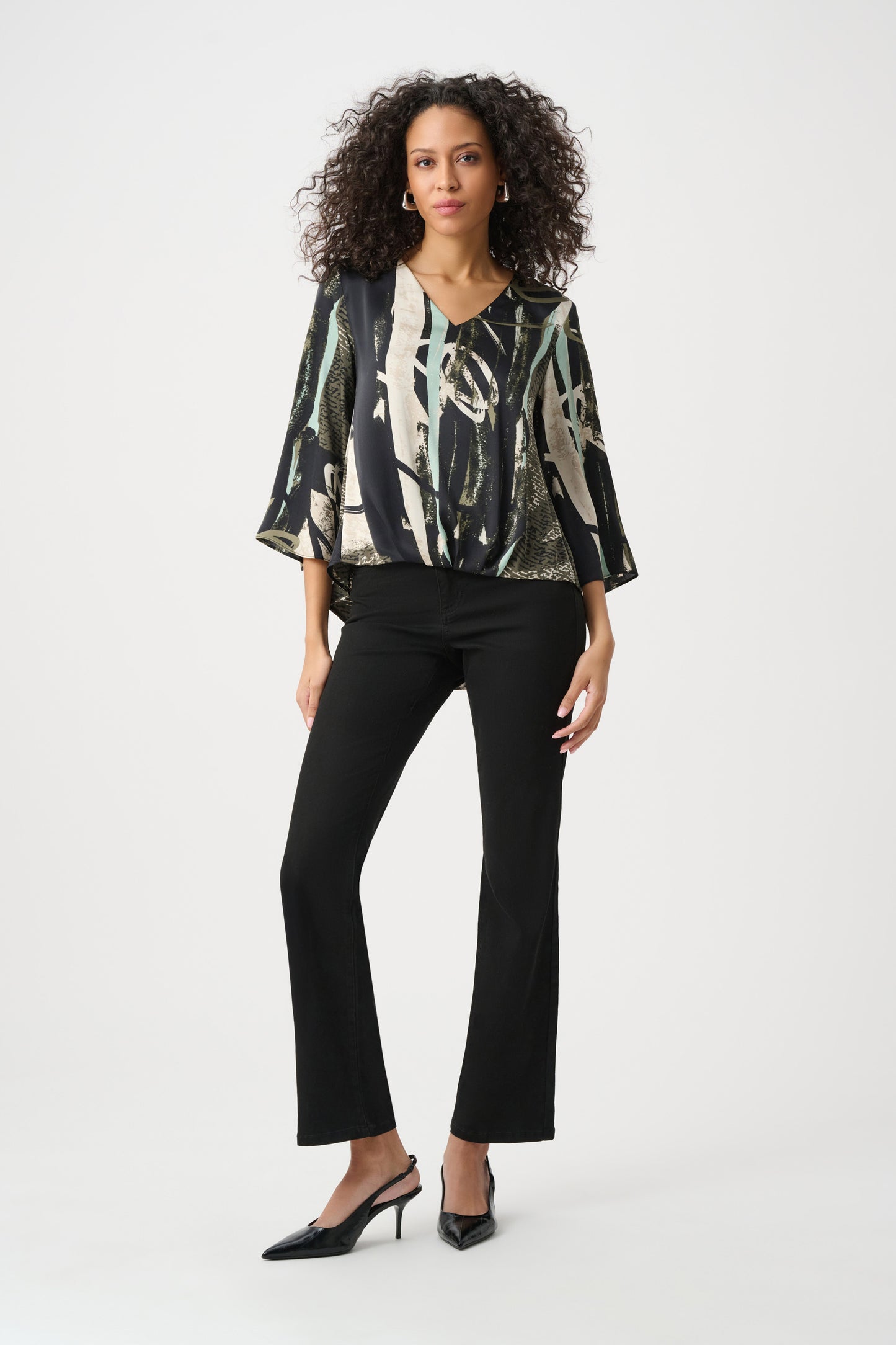 Recycled Satin Abstract Boxy Top