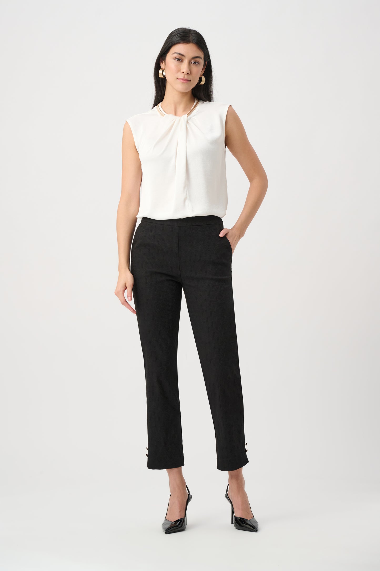 Jacquard Slim Fit Pull-On Pants