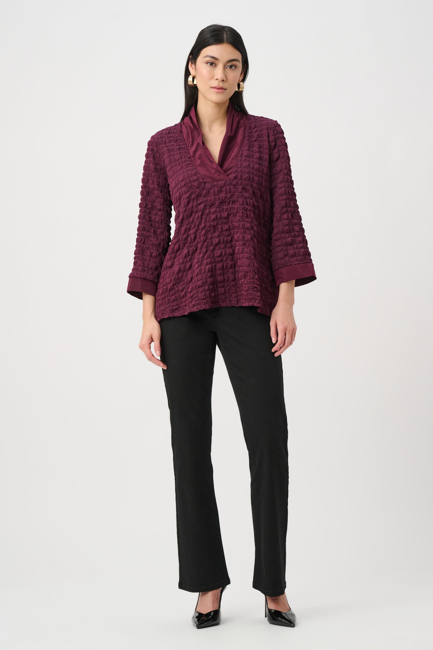 Bubble Jacquard & Memory Straight Top