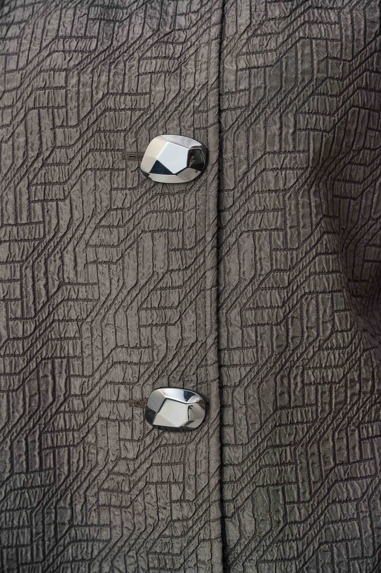Geometric Jacquard Trapeze Jacket