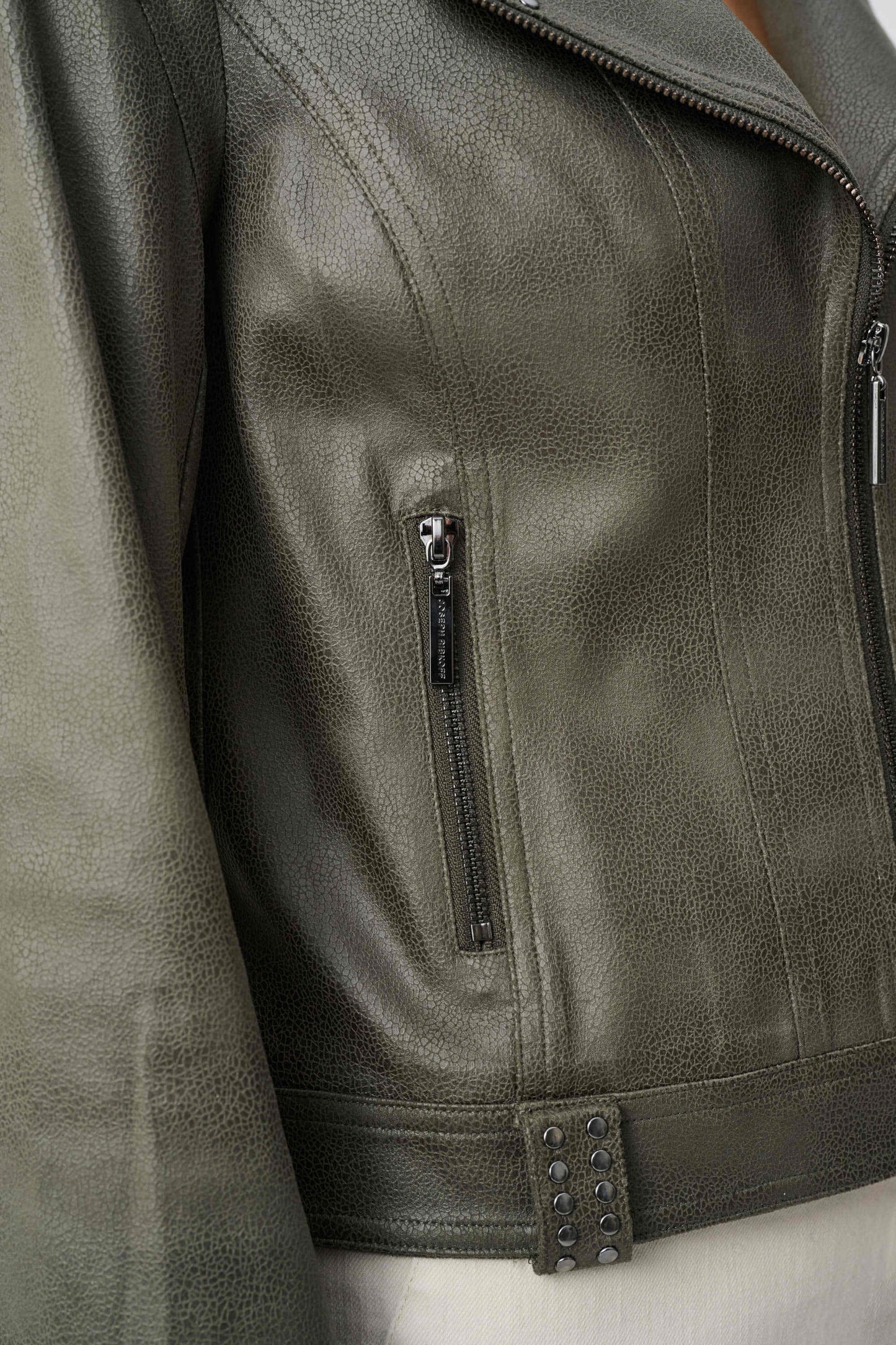 Foiled Faux Suede Moto Jacket