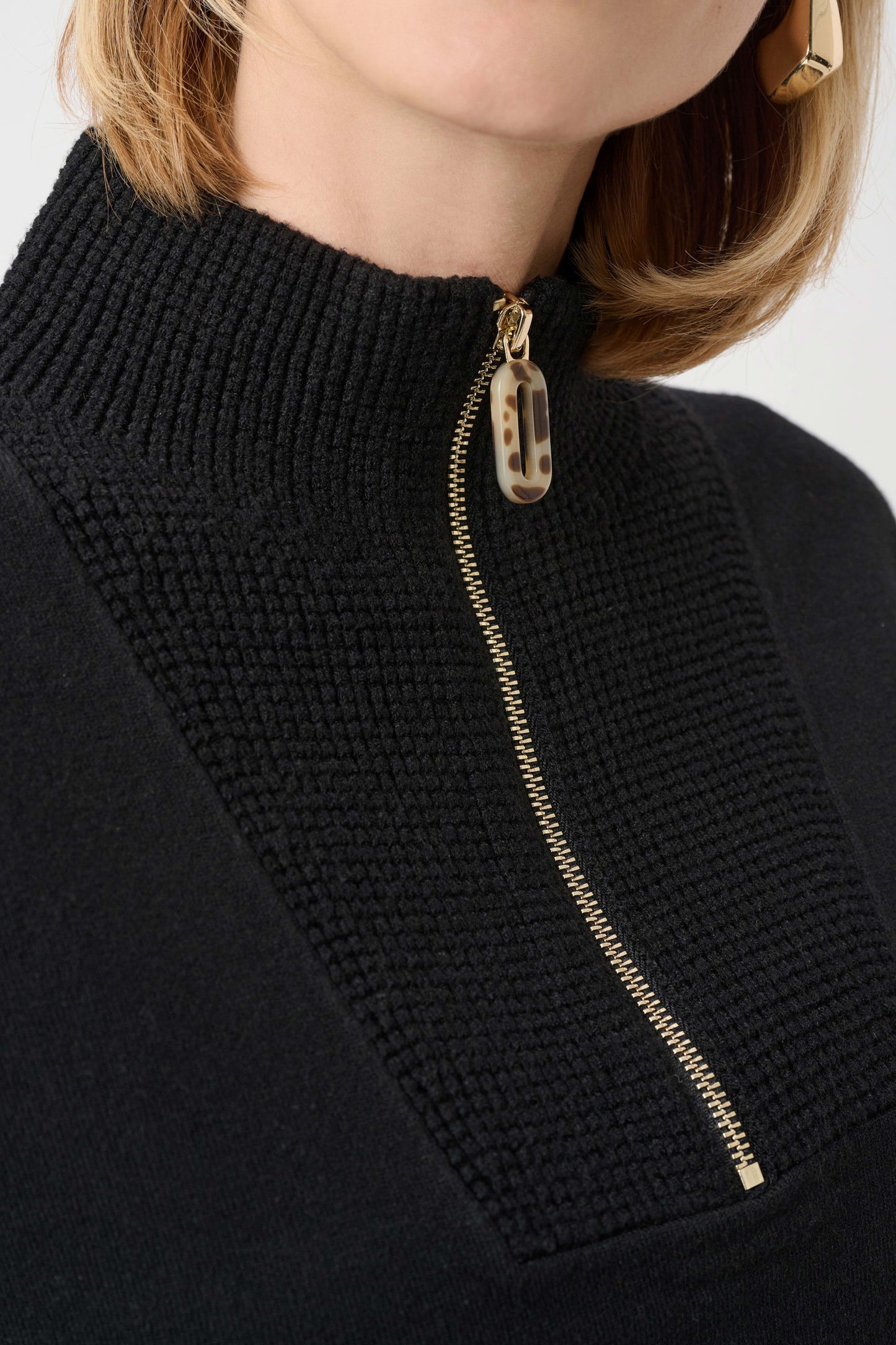 Brushed Funnel Neck Sweater