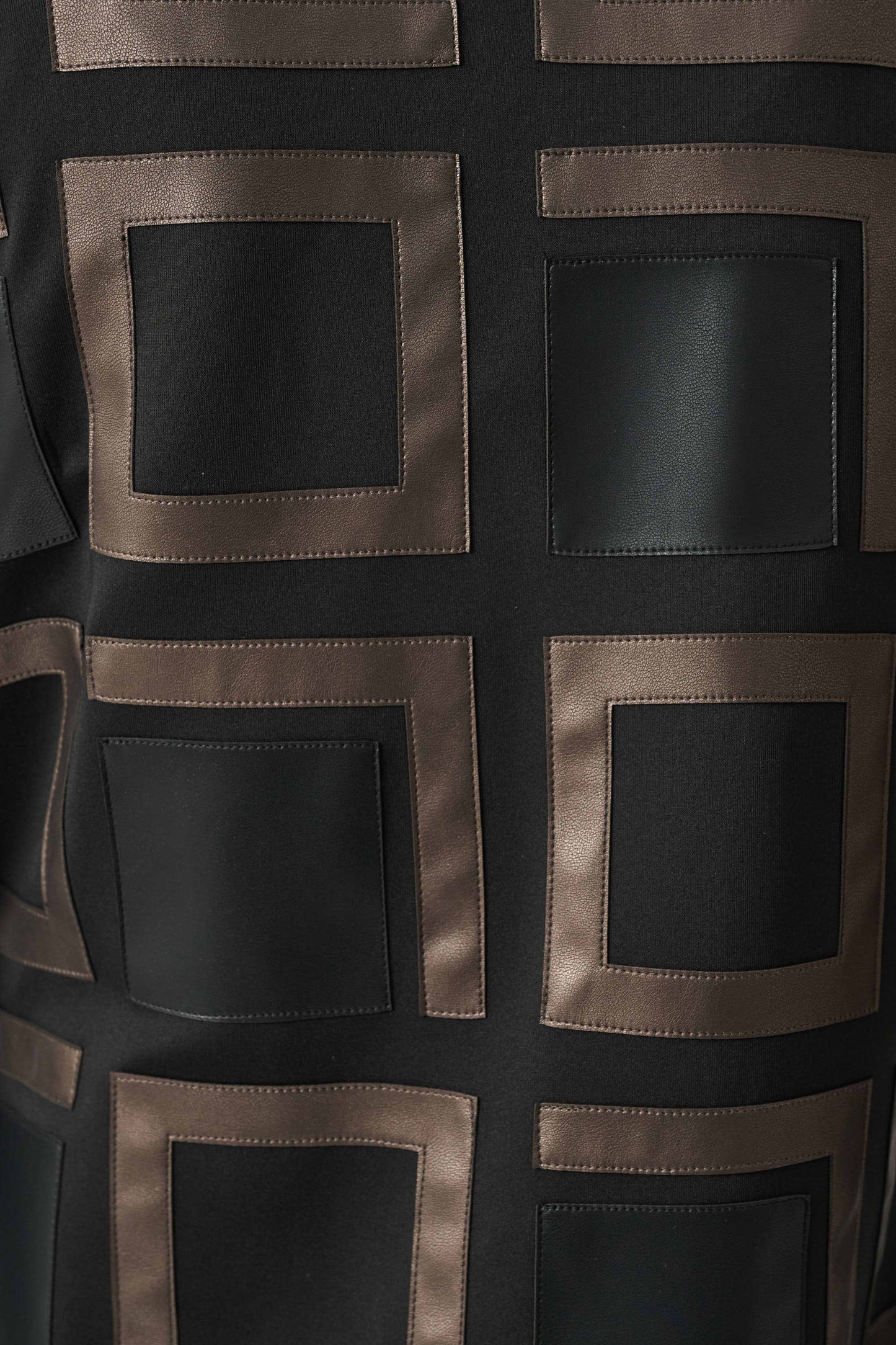 Leatherette and Scuba Two-Tone Jacket