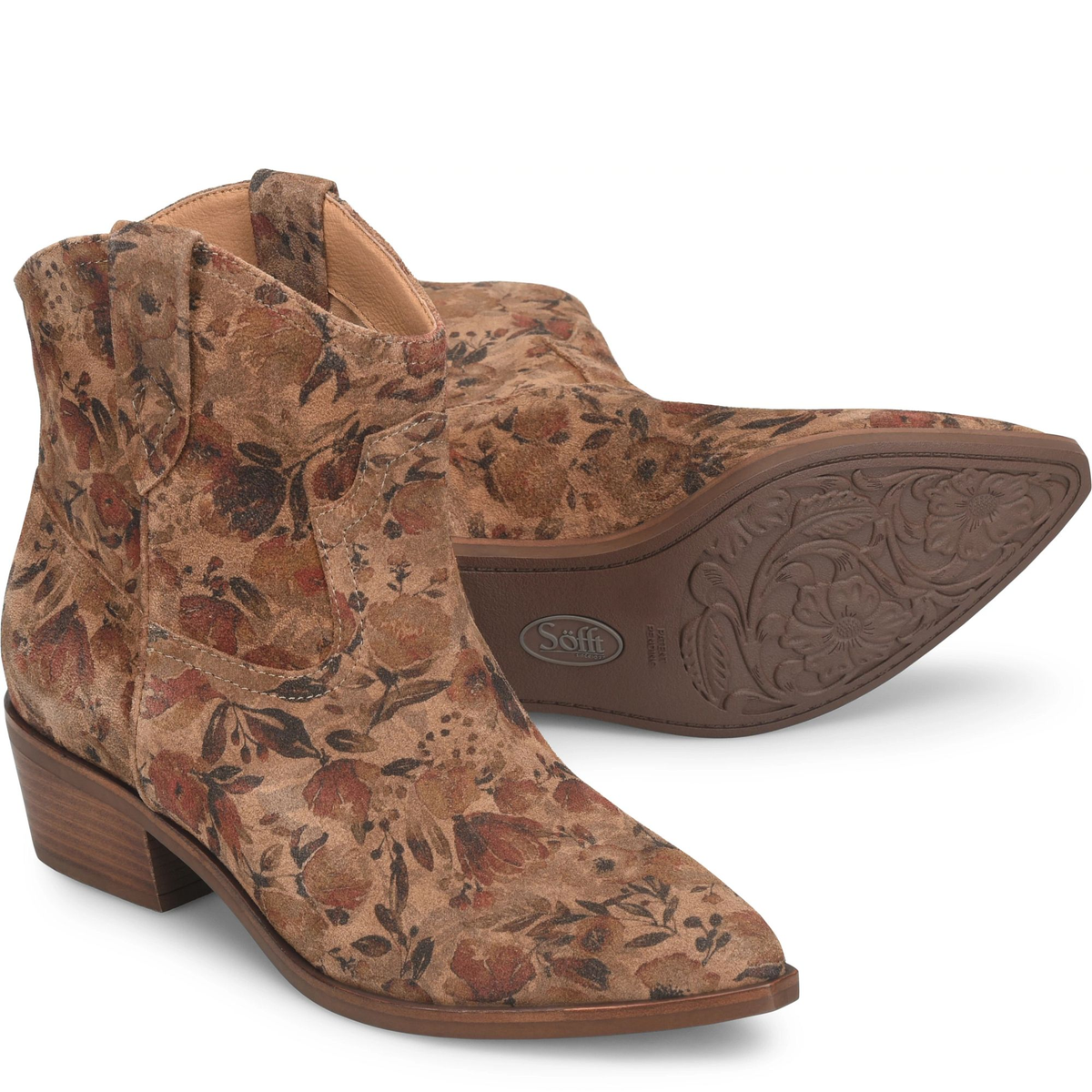 Cambridge Floral Ankle Boots