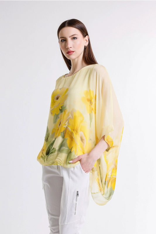Sofia Gardenia Silk Caftan
