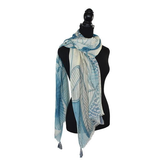 Saige Watercolor Floral Scarf