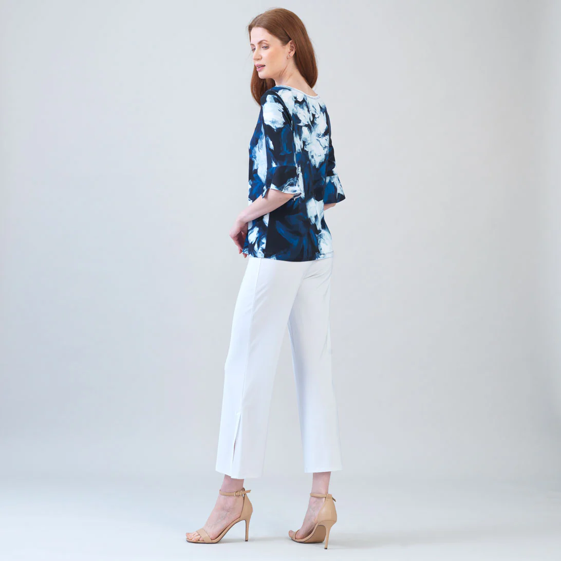 Tulip Cuff Top - Midnight Peony