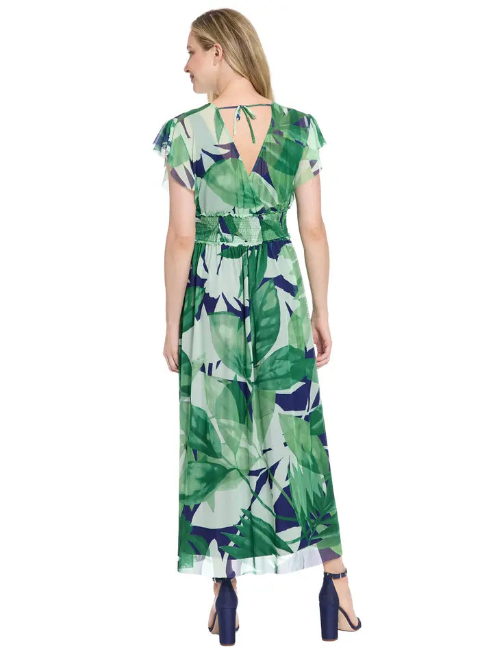 V-Neck Floral Maxi Dress