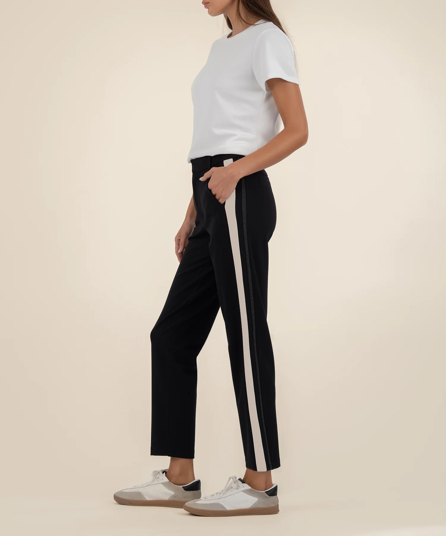 Fay High Rise Straight Leg with Side Inset