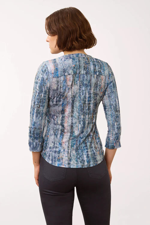 3/4 Sleeve Henley Top