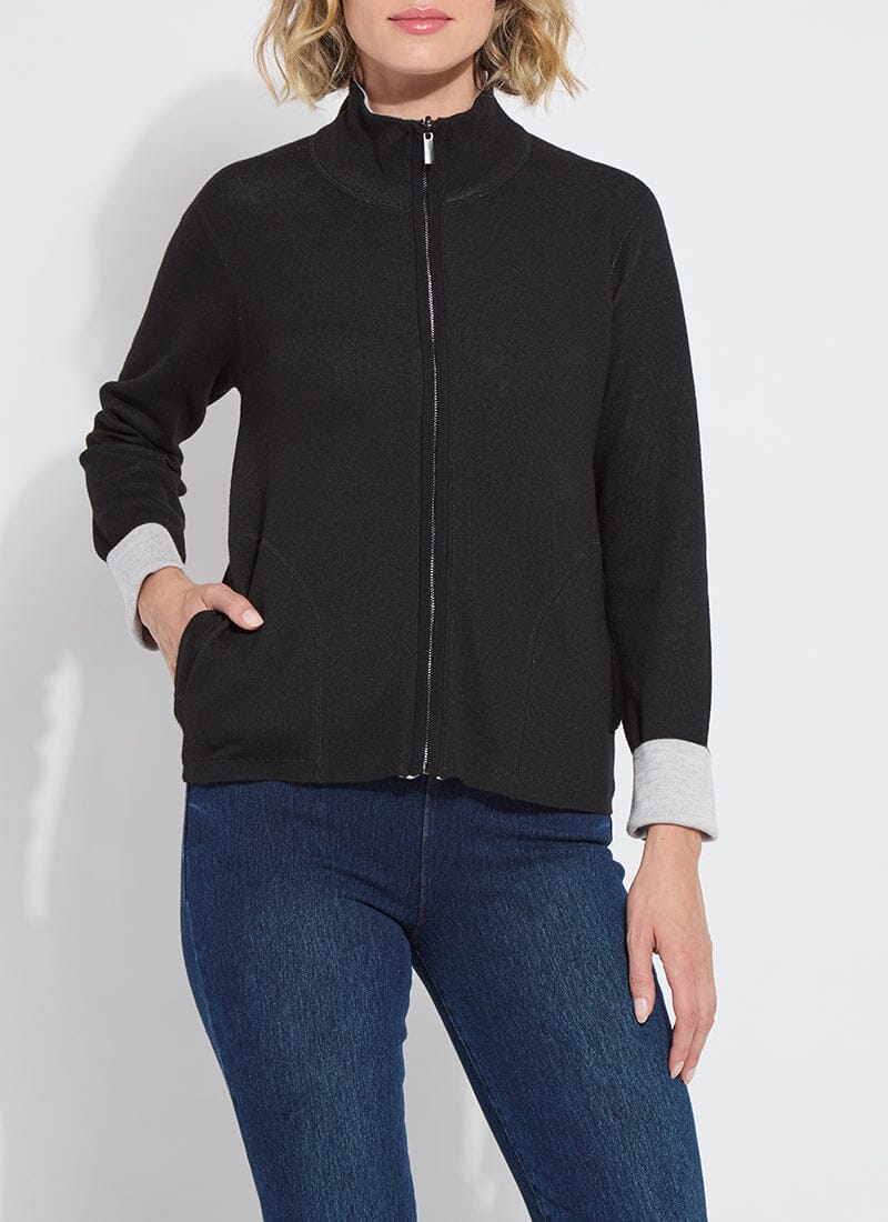 Reversible Cashmere Zip Up Cardigan