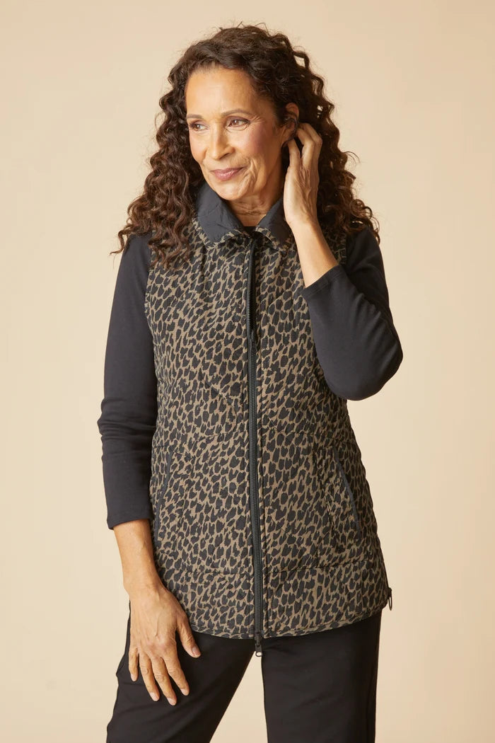 Reversible Print Quilt Puffer Vest