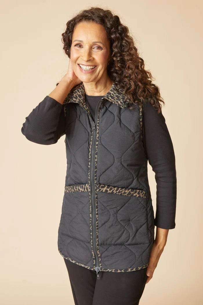 Reversible Print Quilt Puffer Vest