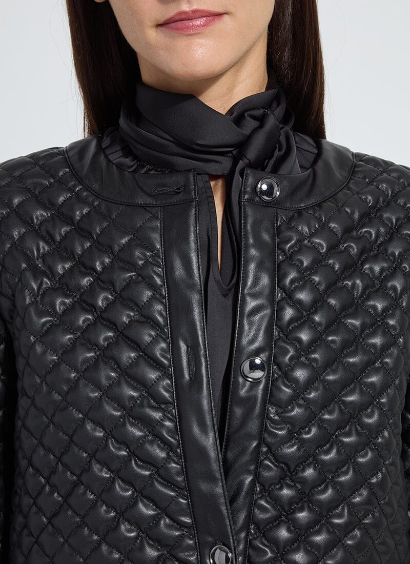 Aurelle Quilted Vegan Leather Jacket