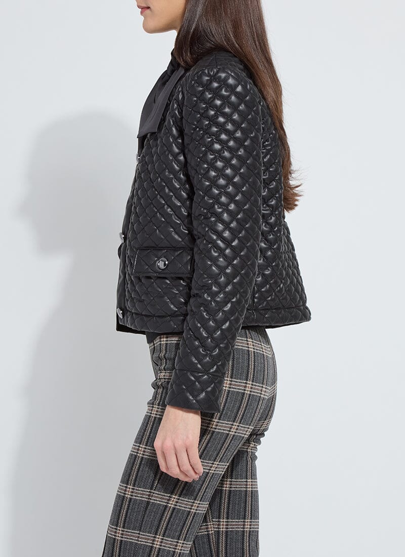 Aurelle Quilted Vegan Leather Jacket