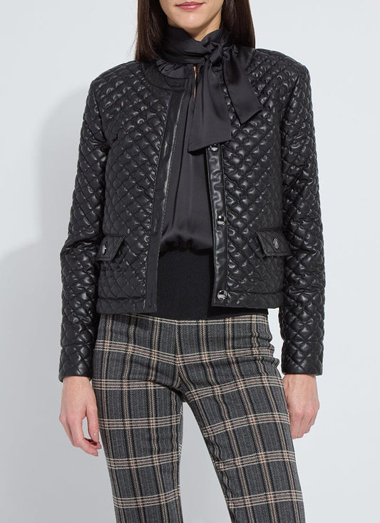 Aurelle Quilted Vegan Leather Jacket