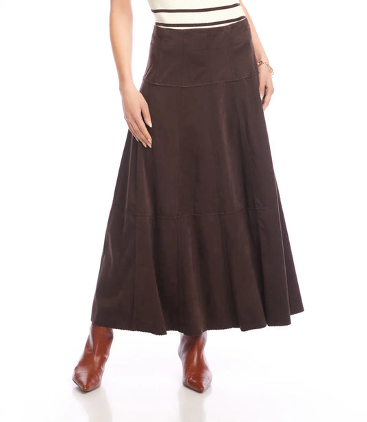 Suede Midi Skirt