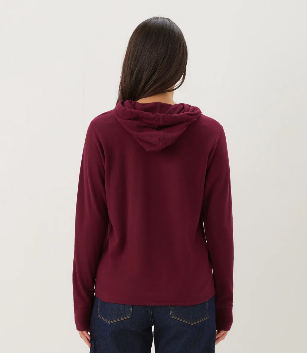 Rhinestone Drawstring Crossover Sweatshirt
