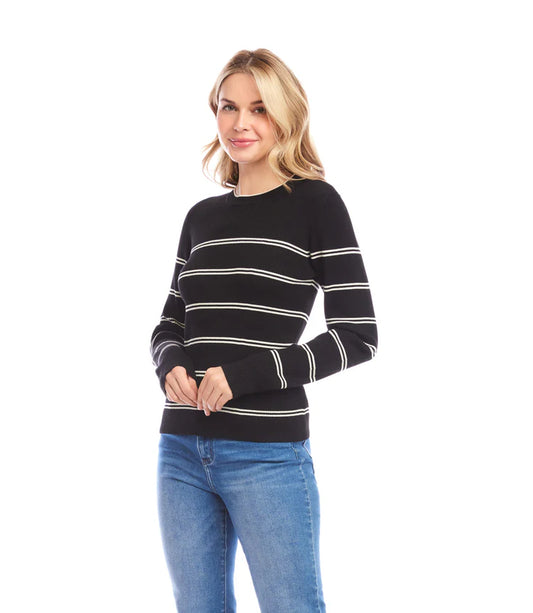 Double Stripe Ribbed Sweater