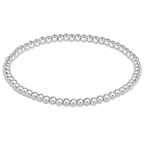 Classic 3mm Bead Bracelet - Sterling