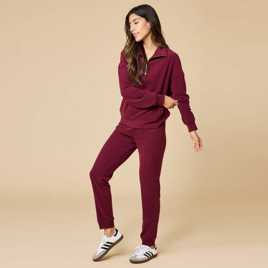 Vintage Velvet 1/4 Zip with Jogger Set