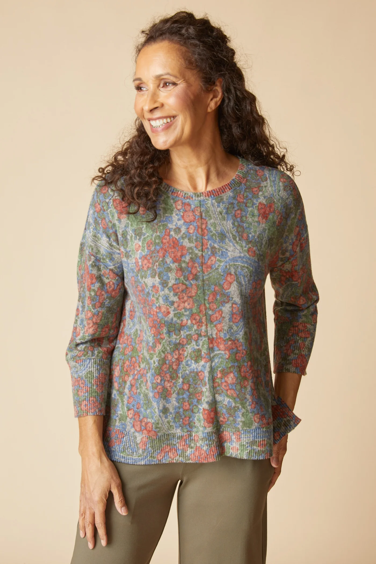 Super Soft Fleece Paisley Pullover