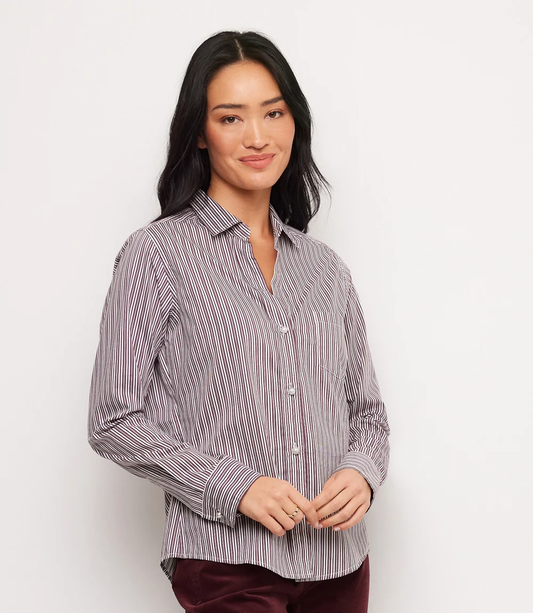 Stripe Long Sleeve Button Up Shirt