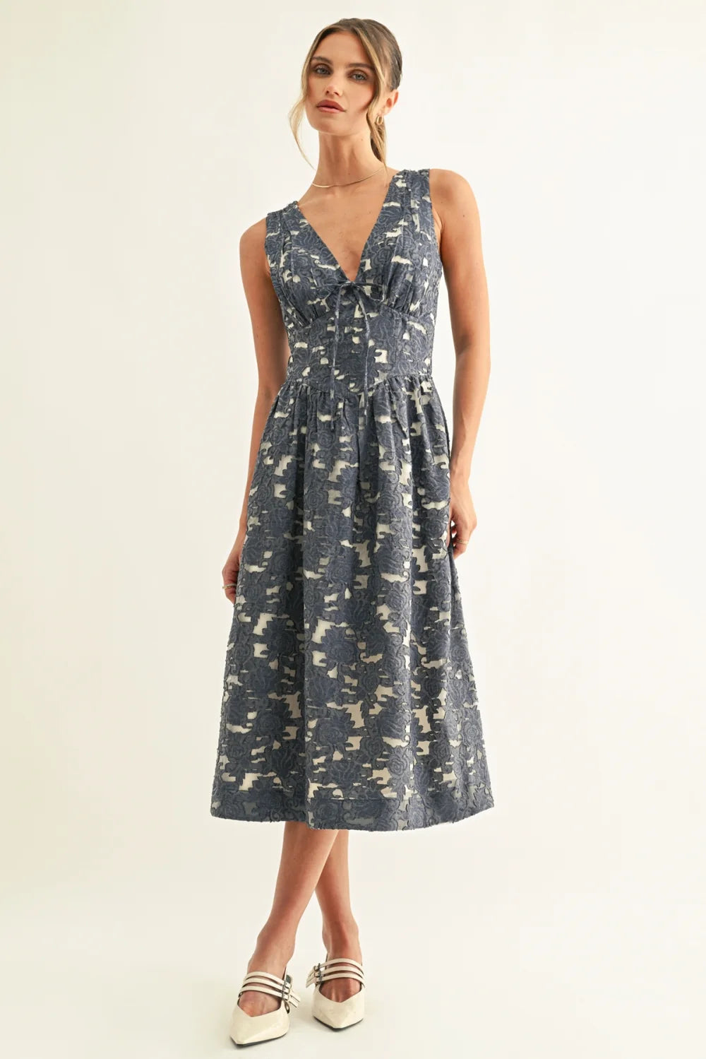 Arleta Jacquard Midi Dress