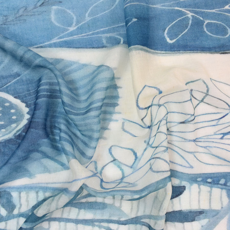 Saige Watercolor Floral Scarf