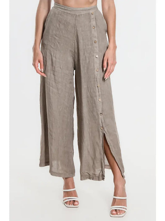 Gracelynn Button Linen Pant