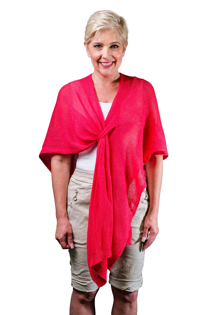 Aliya Mutli Way Cotton Wrap Cherry